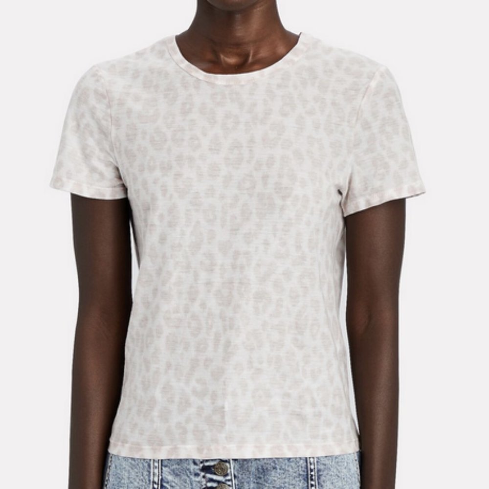 A.L.C. Bambina Leopard Print T-Shirt (XS)